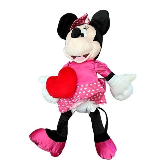 Disney Minnie Mouse Stuffed Toy with Heart - Picture 1 of 3